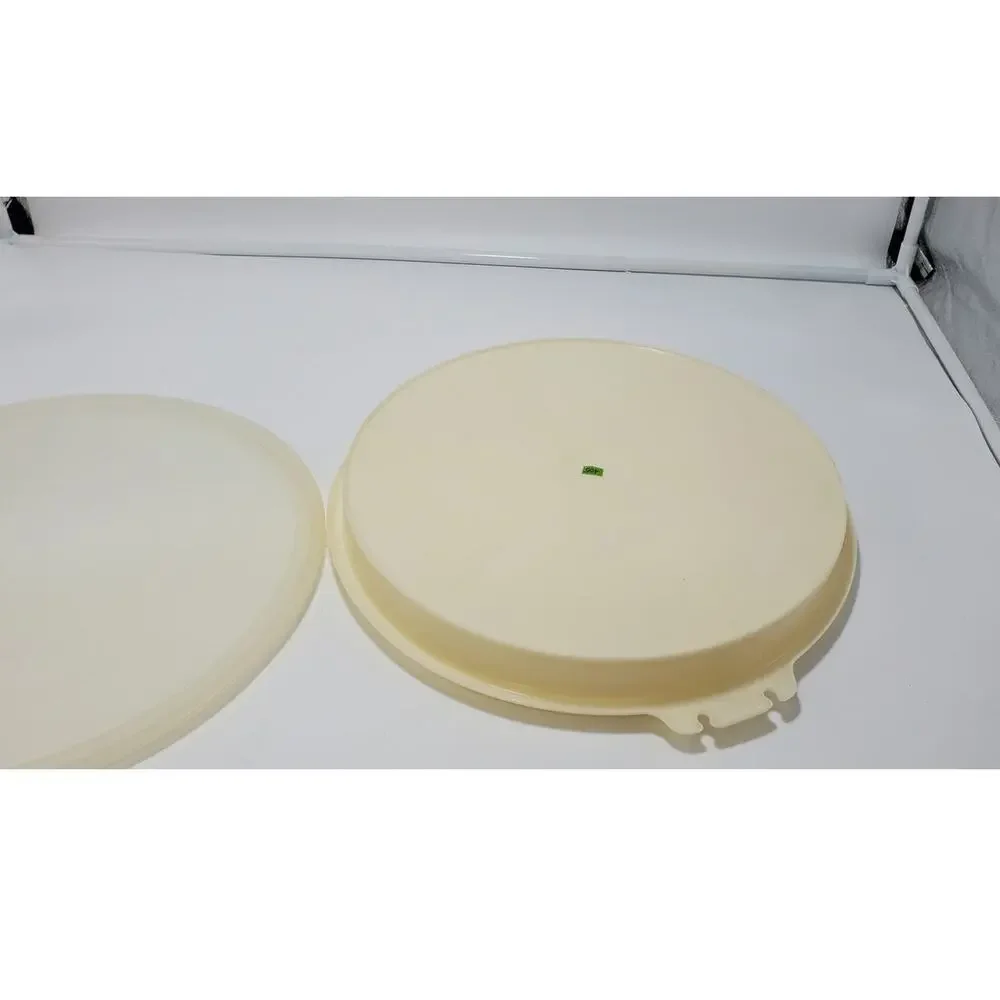 Tupperware #405 Sheer Divided Party Tray & #224 Clear Seal Lid ~ 12 Inch